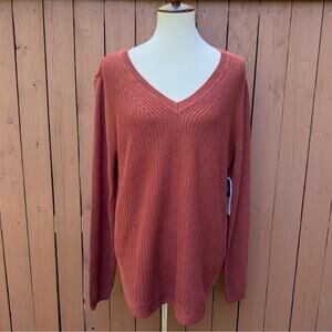 RD Style | NWT Size XXL V Neck Sweater with Round Hem